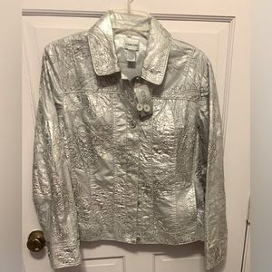 Chico’ Sarianna silvery sheen jacket SZ1 (sz8)